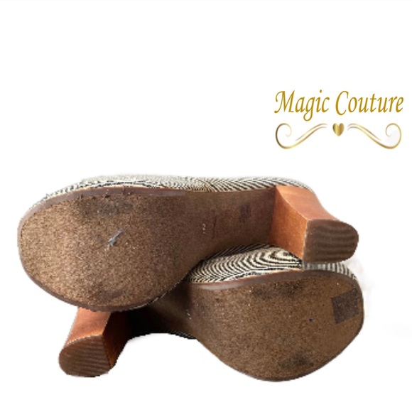 Havana Last Jeffrey Campbell Lita Navy White Striped Platform Heels💙🤍💙 - Picture 5 of 12